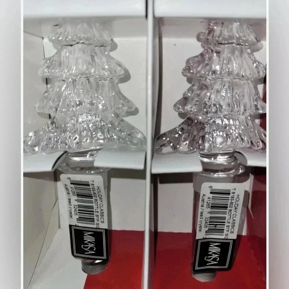 Mikasa Wine Bottle Stopper Set Fine Crystal Tree
Shaped Boxed Holiday Classics - Picture 6 of 9